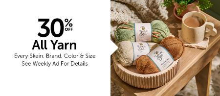 30% Off All Yarn