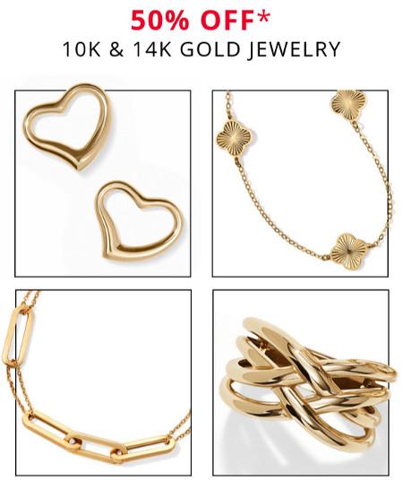 50% off 10K and 14K Gold Jewelry