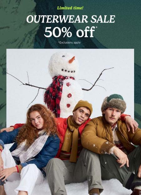 Outerwear Sale 50% Off