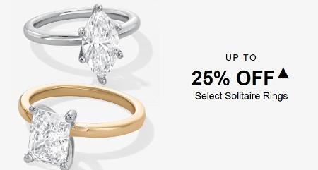 Up to 25% off Select Solitaire Rings