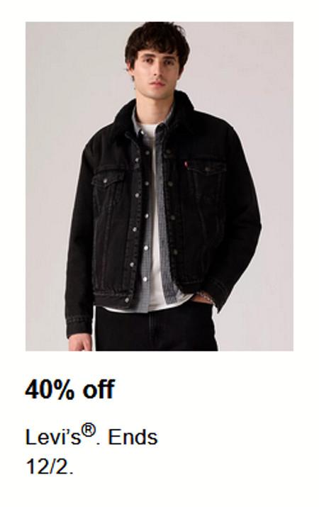 40% off Levi's