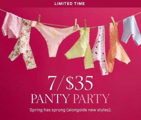 7 for $35 Panties