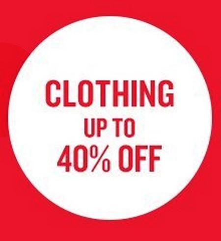 Clothing Up to 40% off