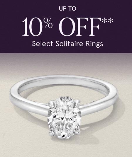 Up to 10% off Select Solitaire Rings