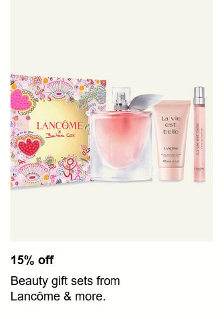 15% off Beauty Gift Sets from Lancôme and More
