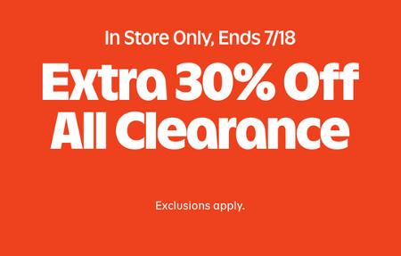 Extra 30% off All Clearance