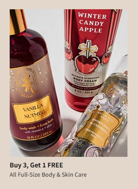 Buy 3, Get 1 Free All Full-Size Body and Skin Care