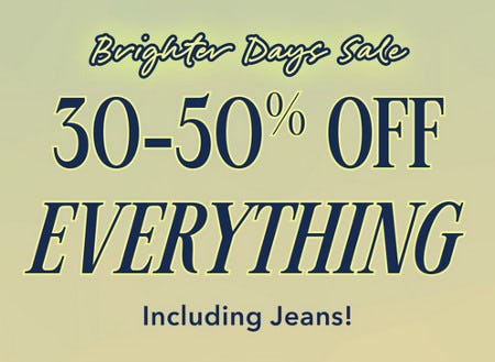 30-50% Off Everything