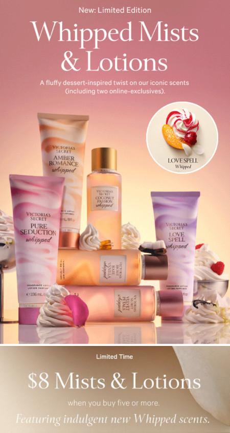 $8 Mists and Lotions When You Buy Five or More
