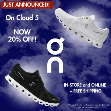 ON Cloud 5 - 20% OFF