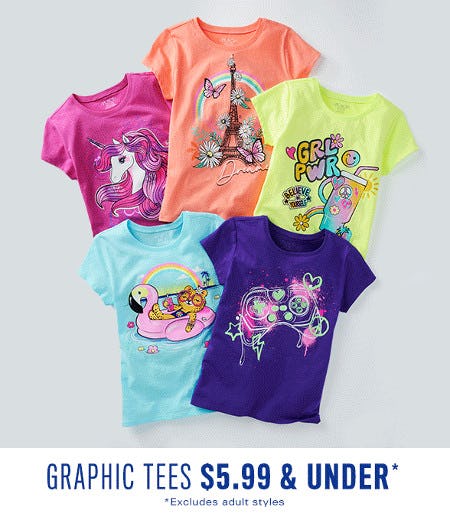 Graphic Tees $5.99 and Under