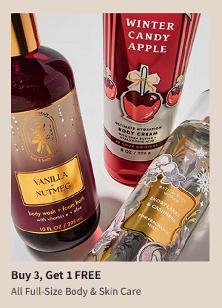 Buy 3, Get 1 Free All Full-Size Body and Skin Care