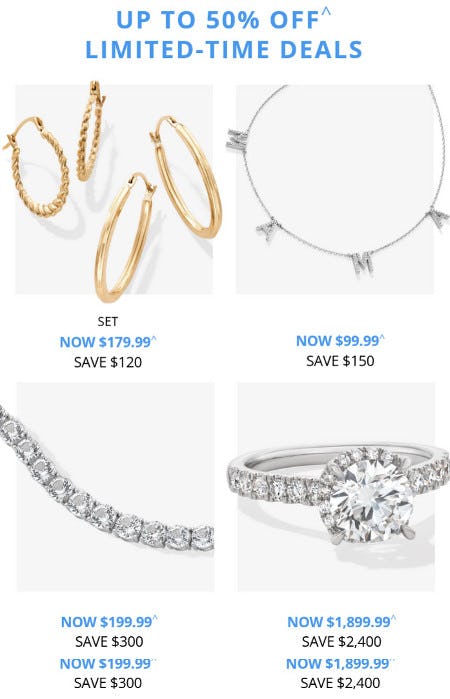 Limited Time Deals: Up to 50% off