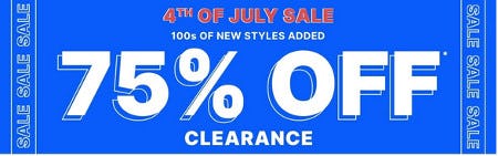 75% off Clearance