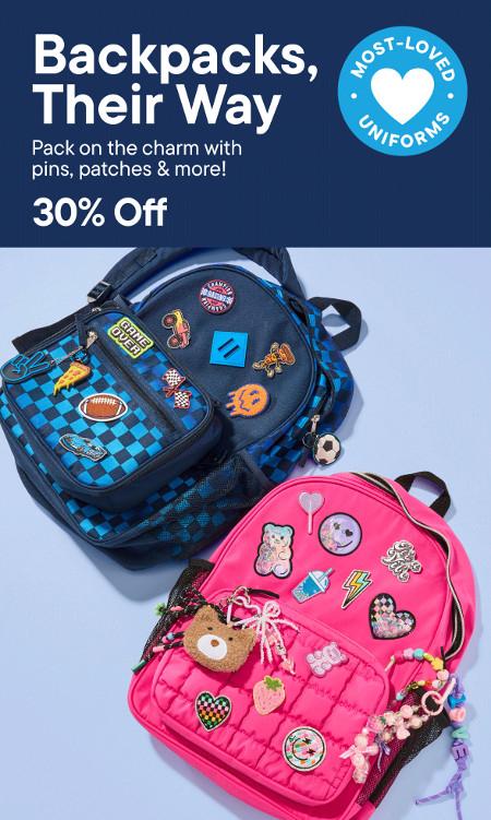 30% off Backpacks