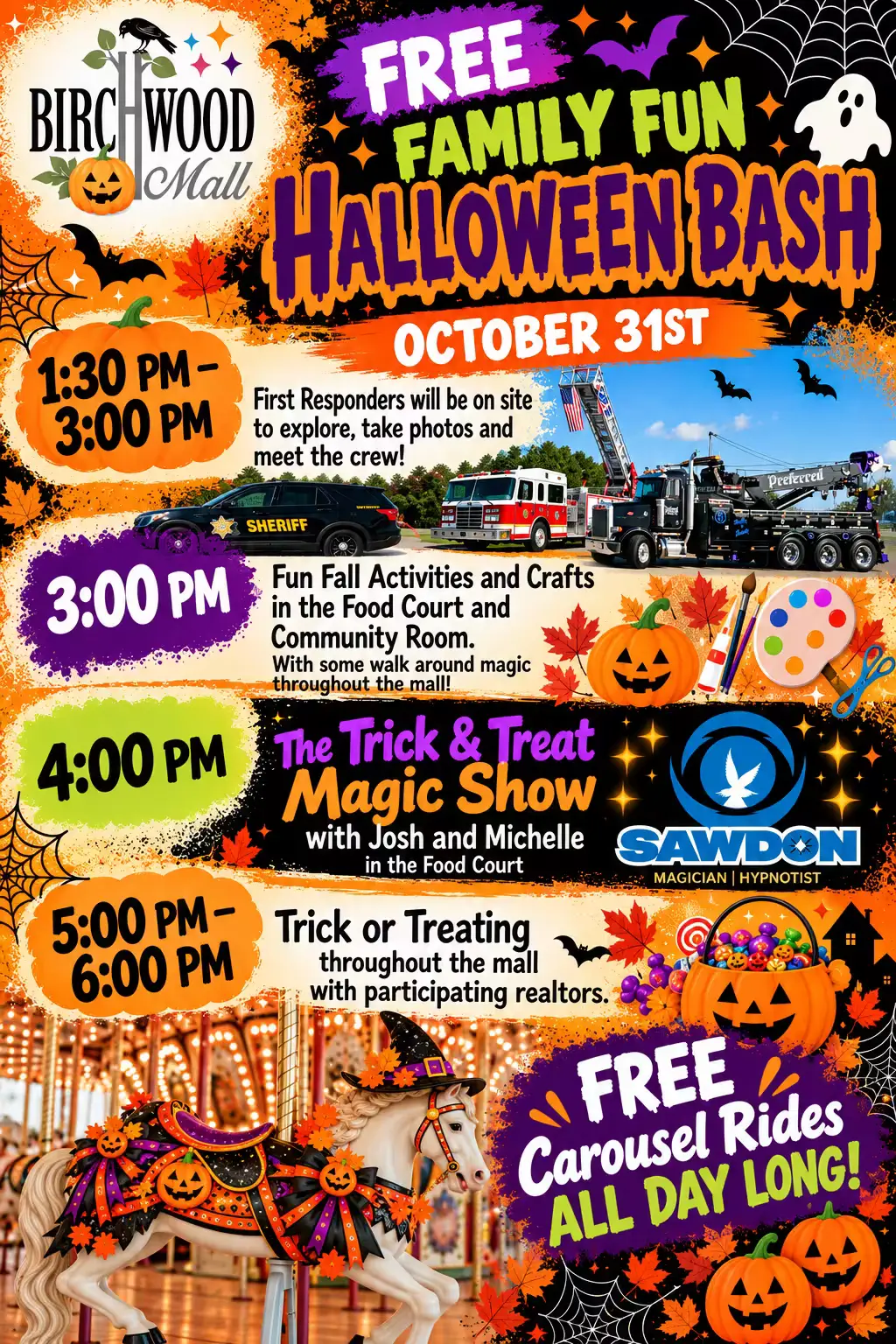 Birchwood Mall ::: Birchwood's FREE Family Fun Halloween Bash