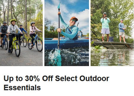 Up to 30% Off Select Outdoor Essentials