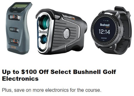 Up to $100 Off Select Bushnell Golf Electronics