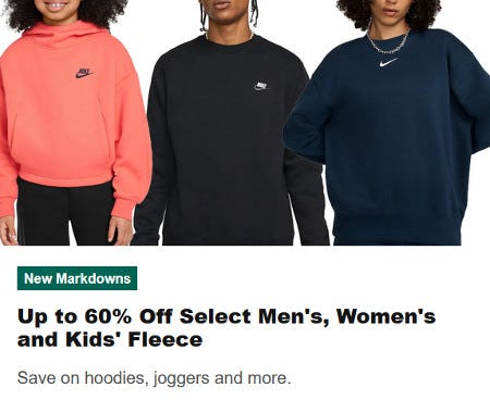 Up to 60% Off Select Men's, Women's and Kids' Fleece
