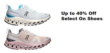 Up to 40% off Select On Shoes