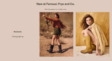 New At Famous: Frye and Co.