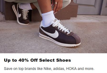 Up to 40% Off Select Shoes