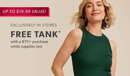 Free Tank With a $75 or More Purchase