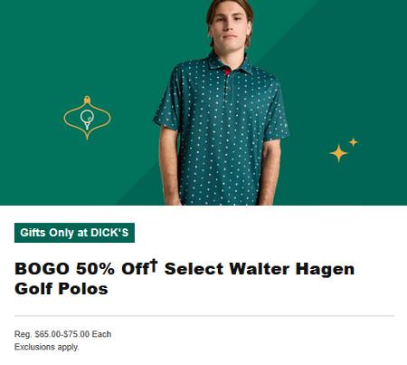 BOGO 50% Off Select Walter Hagen Golf Polos
