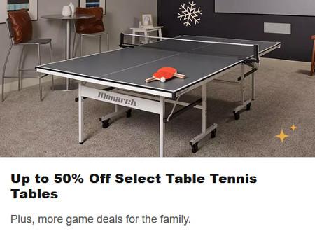Up to 50% Off Select Table Tennis Tables