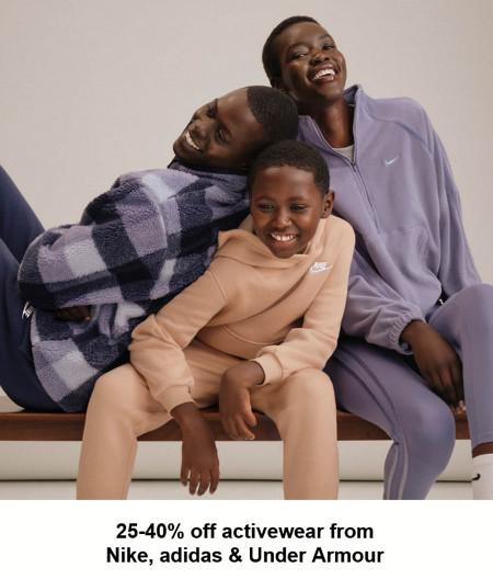 25-40% off Activewear From Nike, adidas and Under Armour