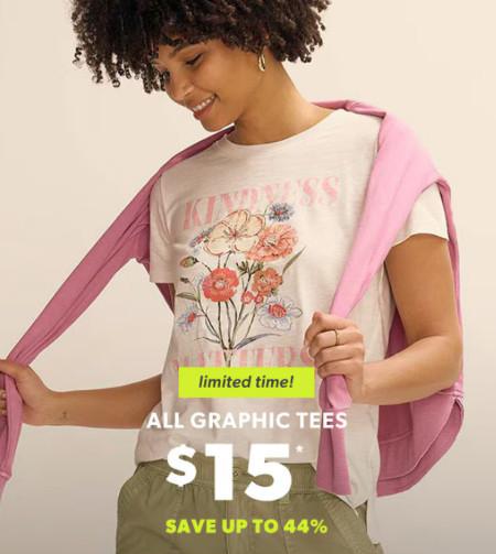 $15 All Graphic Tees