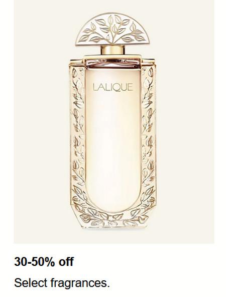 30-50% off Select Fragrances