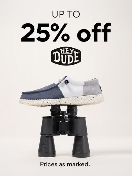 Up to 25% Off Hey Dude