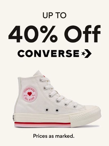Up to 40% Off Converse
