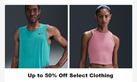 Up to 50% Off Select Clothing