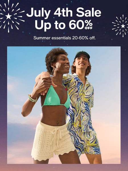 July 4th Sale Up to 60% off