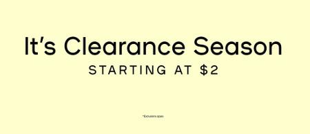 Clearance Starting at $2