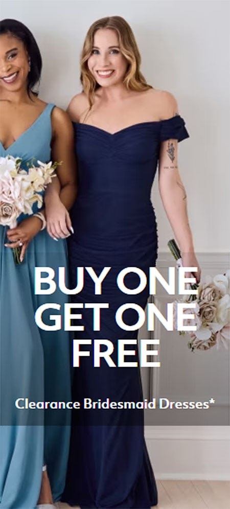 Buy One, Get One Free Clearance Bridesmaid Dresses