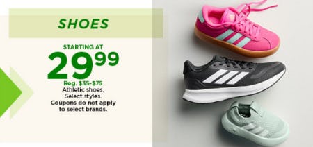 Shoes Starting at $29.99