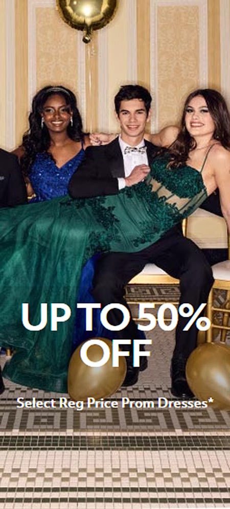 Up to 50% Off Select Reg Price Prom Dresses