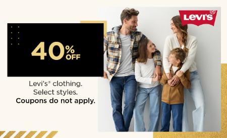 40% Off Levi's Clothing