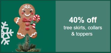 40% Off Tree Skirts, Collars & Toppers