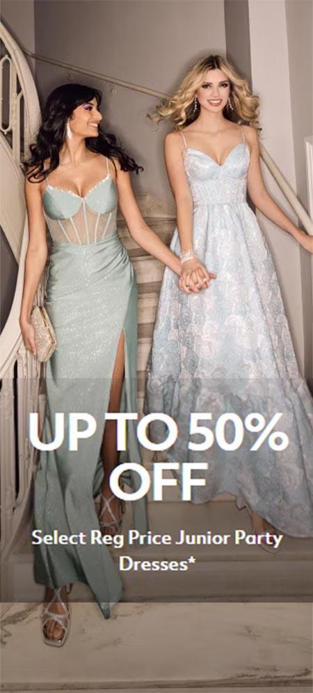 Up to 50% Off Select Reg Price Junior Party Dresses