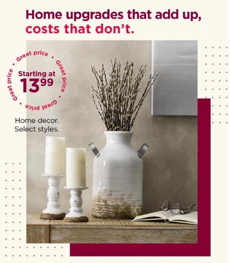 Starting at $13.99 Home Decor
