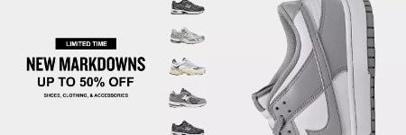 New Markdowns Up to 50% off