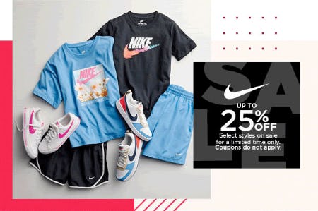 Nike Up to 25% Off