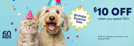 $10 off When You Spend $60 or More