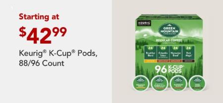 Starting at $42.99 Keurig® K-Cup Pods, 88/96 Count