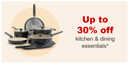 Up to 30% Off Kitchen and Dining Essentials