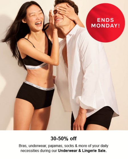 Underwear & Lingerie Sale 30-50% off